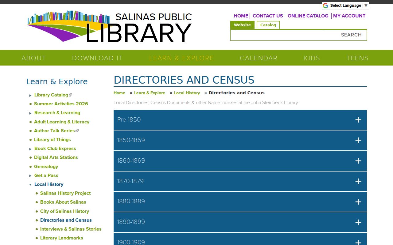 Salinas city directory Polk directory holdings