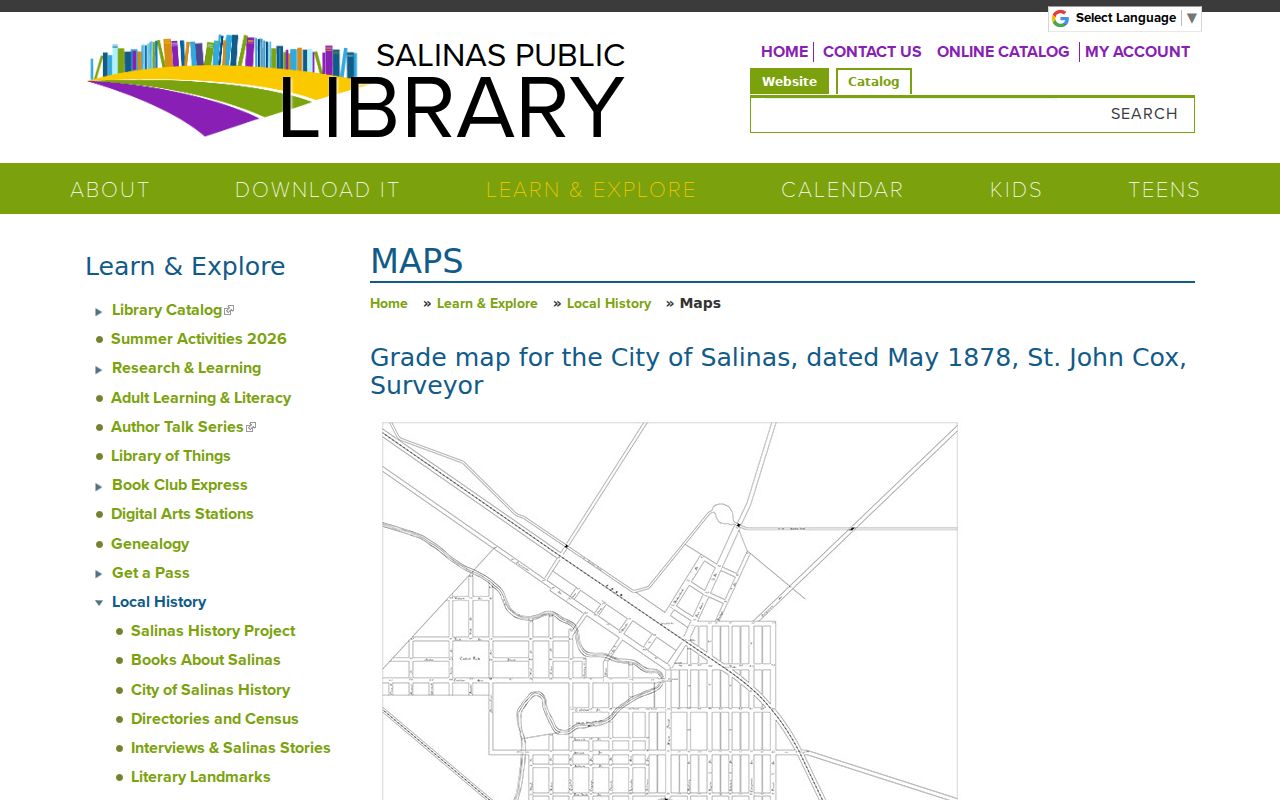 Salinas city directory local history map holdings
