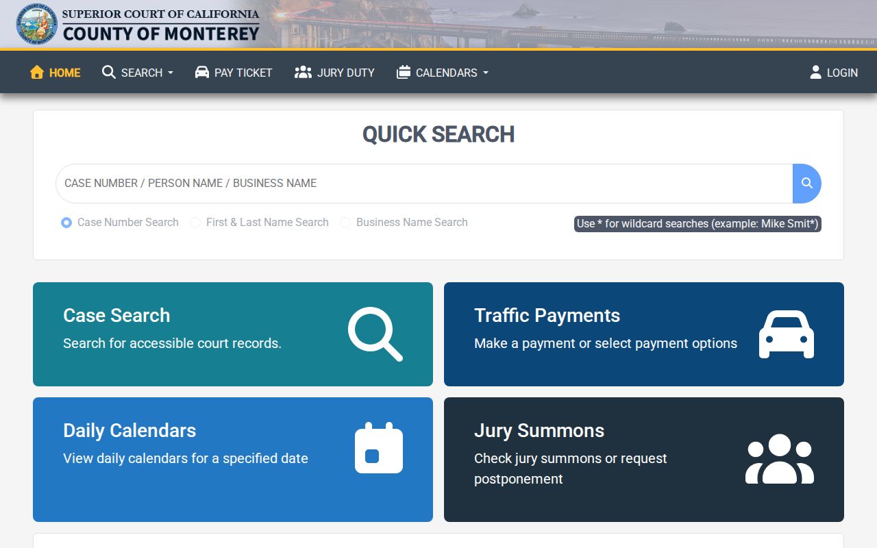 Salinas residents directory Monterey Superior Court public portal