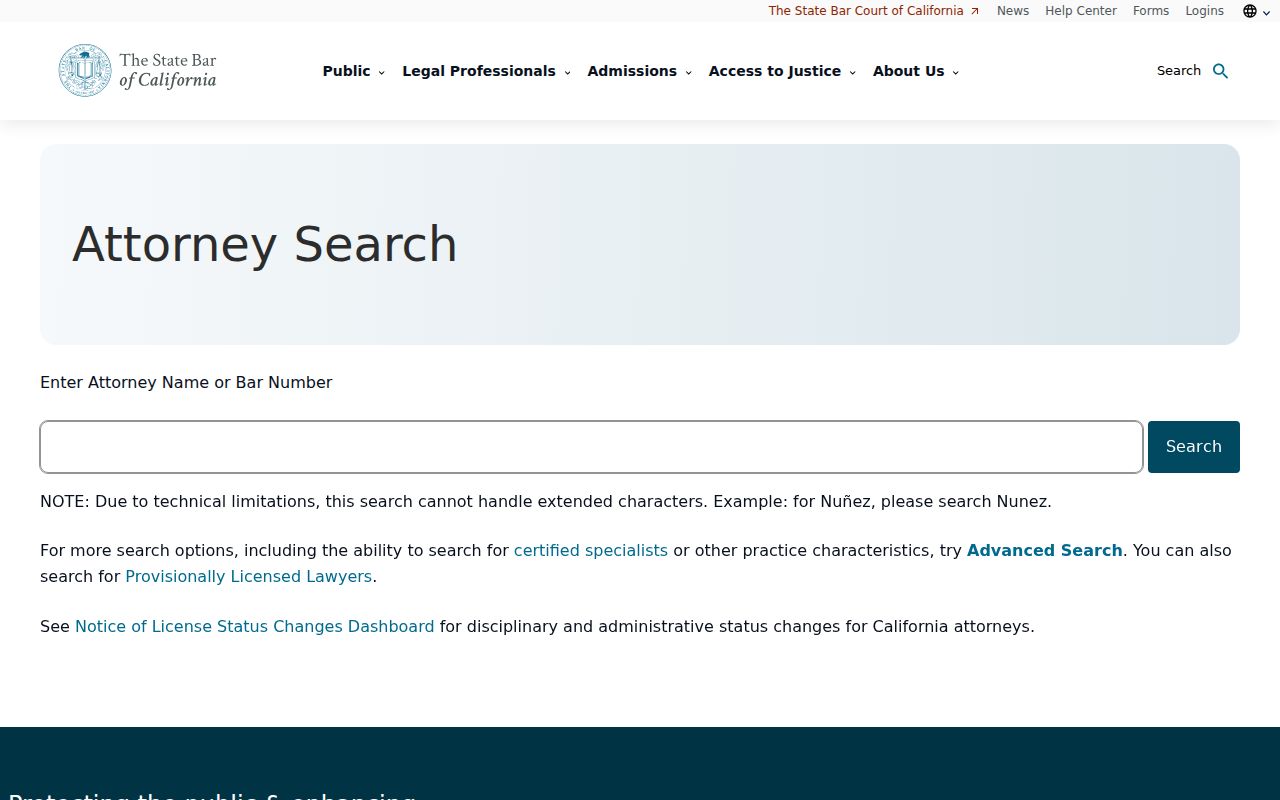 Salinas resident lookup California attorney license search